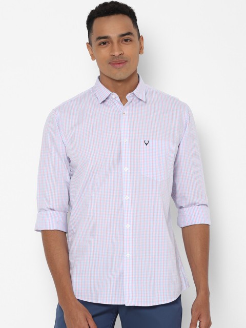 

Allen Solly Men White Slim Fit Checked Casual Shirt