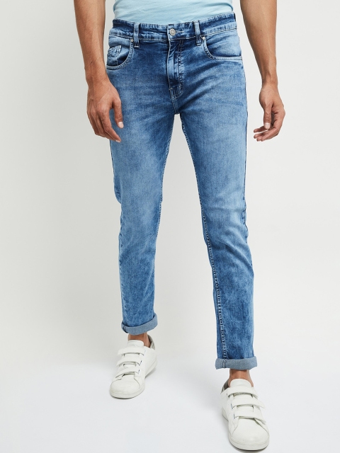 

max Men Blue Slim Fit Mid-Rise Clean Look Jeans