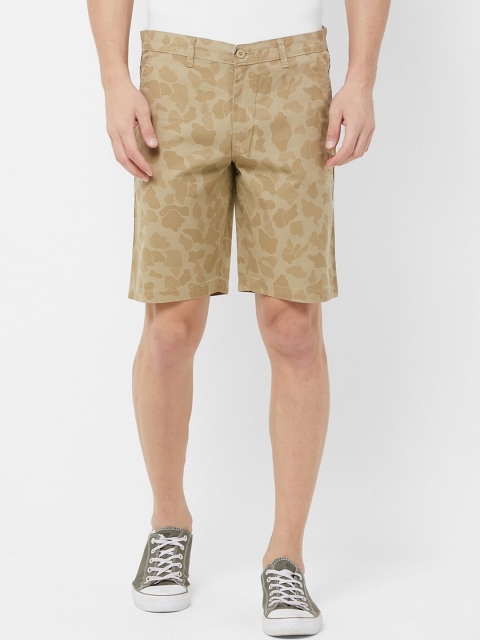 

FiTZ Men Beige Printed Regular Fit Regular Shorts