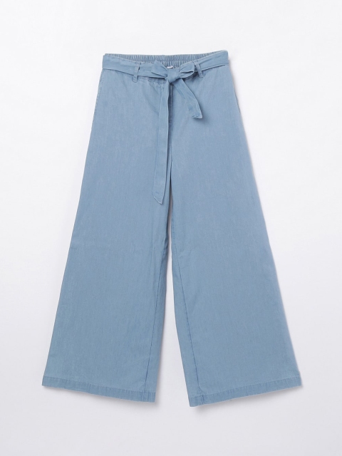 

Fame Forever by Lifestyle Girls Navy Blue Regular Fit Solid Culottes