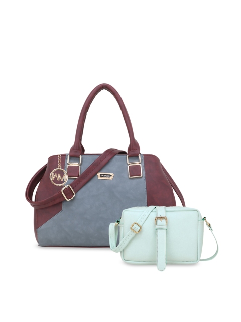 

WOMEN MARKS Combo of 2 Handbags, Maroon