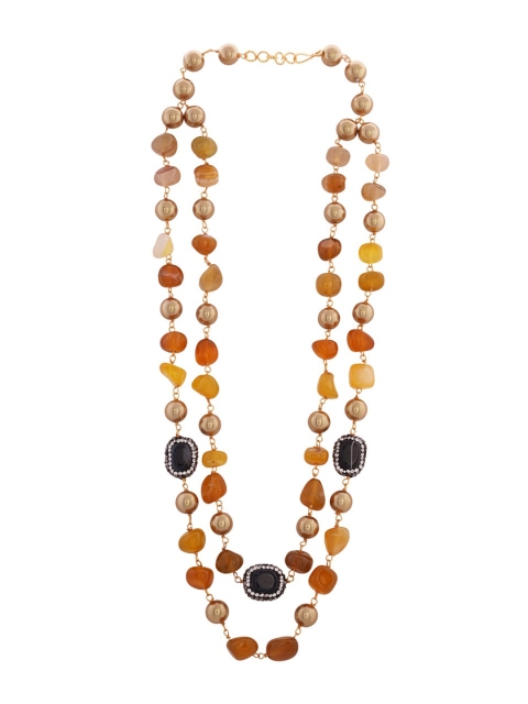 

Shoshaa Gold-Toned & Yellow Brass Gold-Plated Handcrafted Necklace