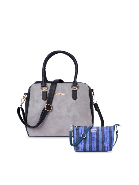 

WOMEN MARKS Grey Solid Handheld Bag