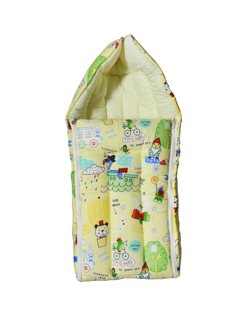 

PINKBUNNY Kids Yellow & Blue Printed Baby Carry Sleeping Bag