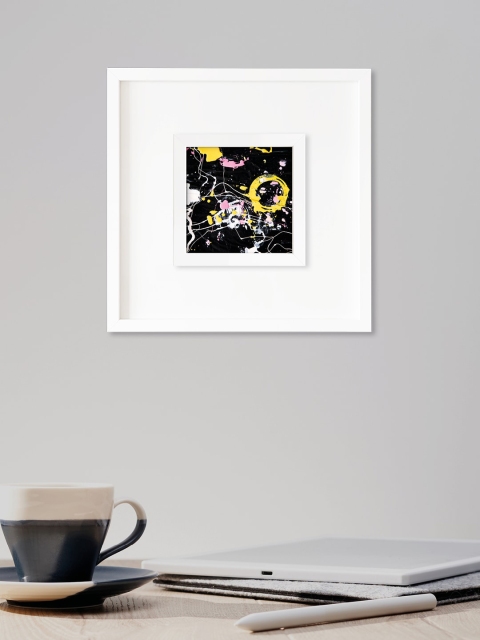 

RANDOM Black & Yellow Colour Droplets Wall Art Painting