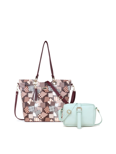 

WOMEN MARKS Maroon Solid Shoulder Bag Combo
