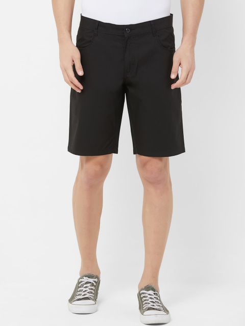 

FiTZ Men Black Solid Regular Fit Regular Shorts