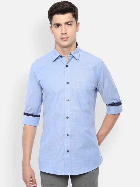 

Van Heusen Sport Men Blue Regular Fit Solid Casual Shirt