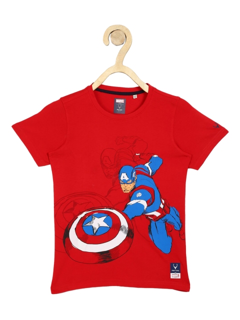 

Allen Solly Junior Boys Red Printed Round Neck T-shirt