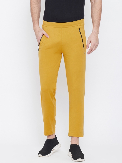 

Okane Plus Size Men Mustard Solid Track Pants
