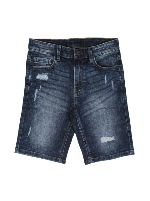 

Lil Lollipop Boys Blue Washed Regular Fit Denim Shorts