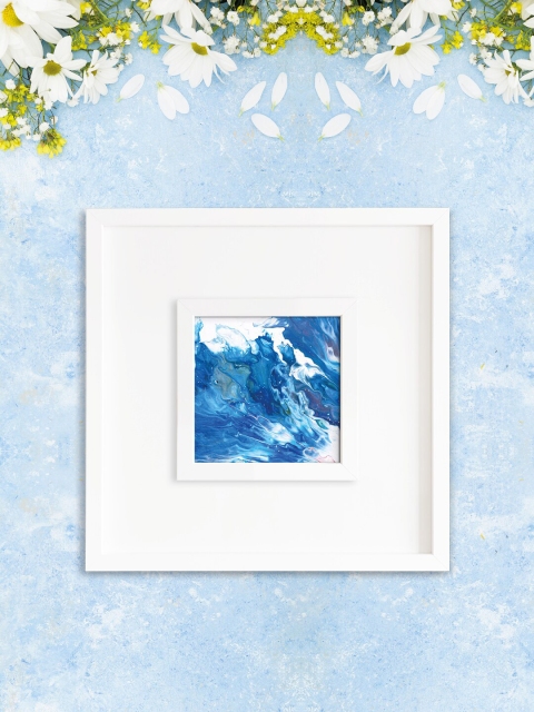 

RANDOM White & Blue Water Shade Wall Art Painting