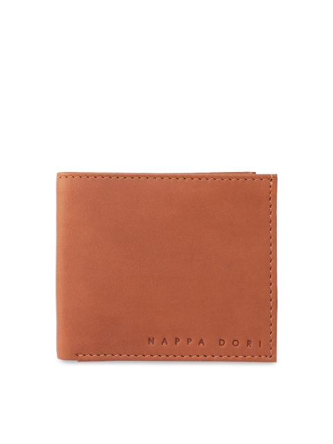 

NAPPADORI Classic Wallet Green Ikat Leather with Two Folds for Men, Tan