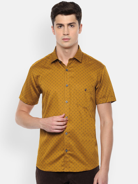 

Louis Philippe Sport Men Yellow Printed Casual Shirt