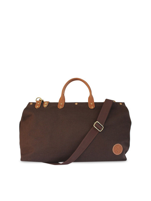 

NAPPADORI Unisex Daily Duffel Bag Brown Canvas