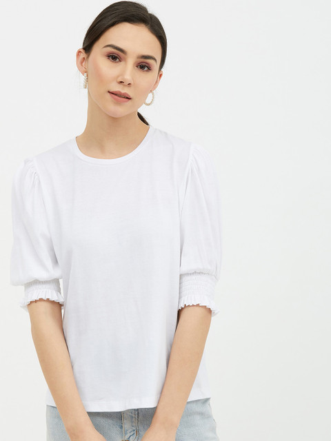 

Harpa White Pure Cotton Regular Top