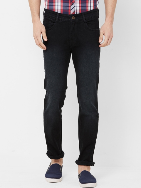 

Solemio Men Black Slim Fit Mid-Rise Clean Look Jeans