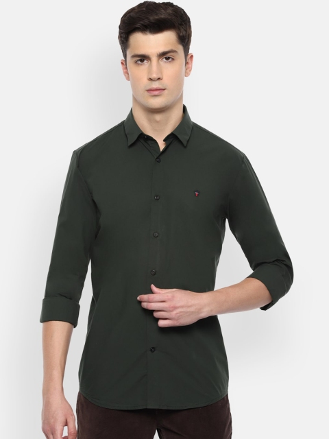 

Louis Philippe Sport Men Olive Green Solid Casual Shirt