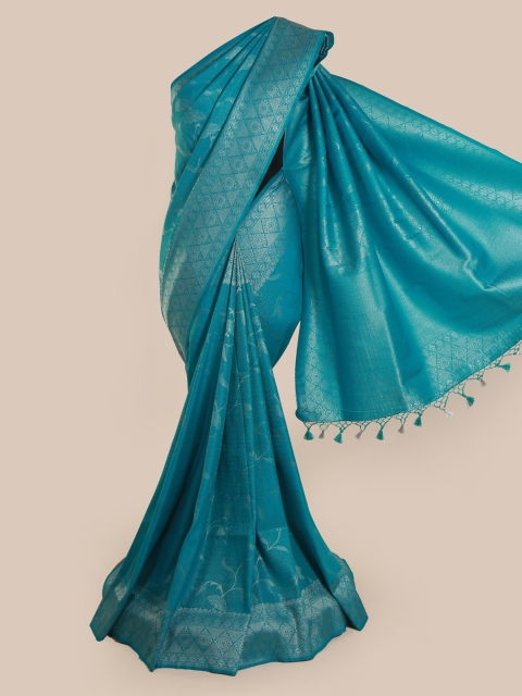 

Pothys Blue Pure Silk Woven Design Banarasi Saree
