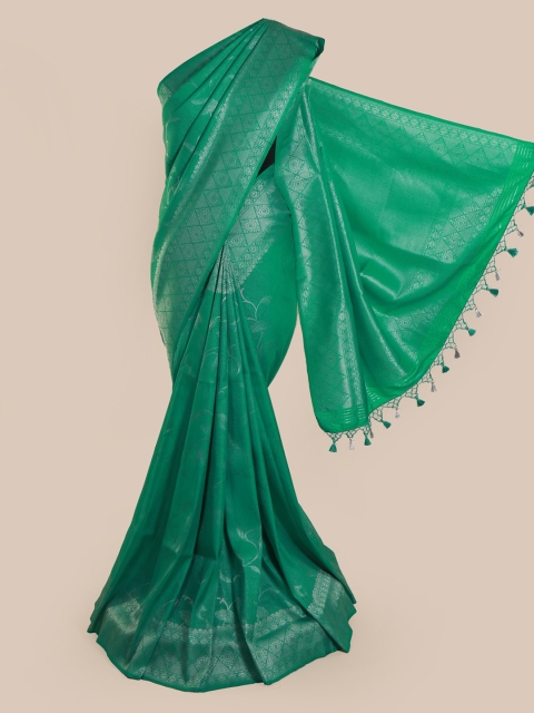 

Pothys Green Pure Silk Woven Design Banarasi Saree