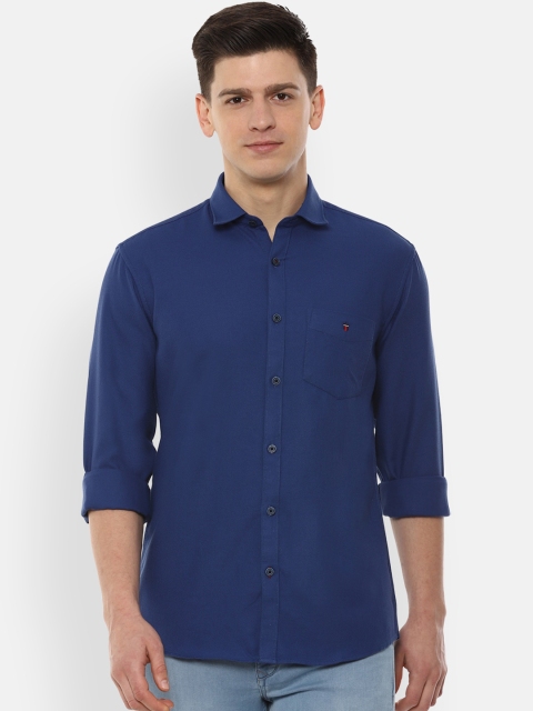 

Louis Philippe Sport Men Blue Solid Casual Shirt
