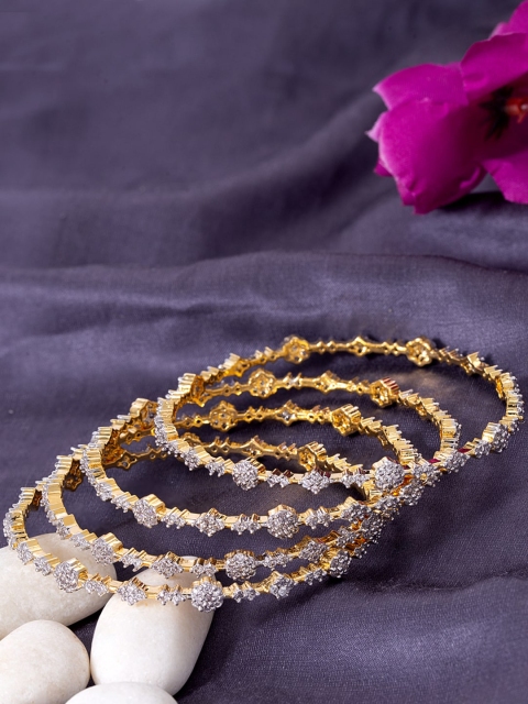 

Studio Voylla Gold-Toned Bangle-Style Brass Bracelet