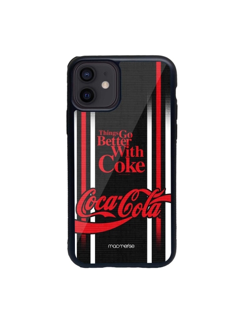 

macmerise Black & Red Better With Coke Glass iPhone 12 Phone Case