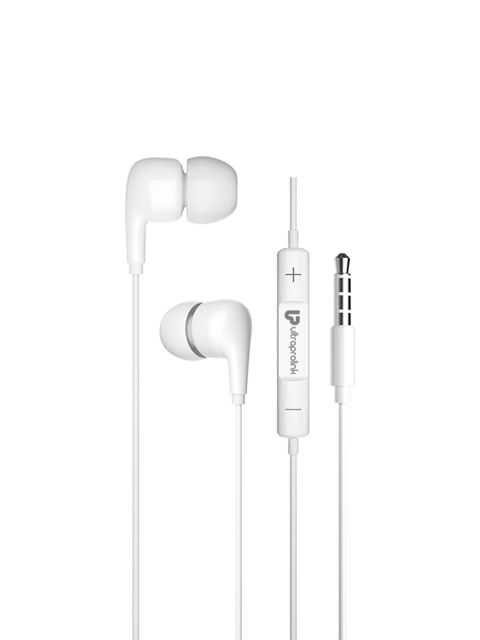 

UltraProlink White Solid MoBass UM1041 Noise Isolation Hands free In-Ear Wired Earphones