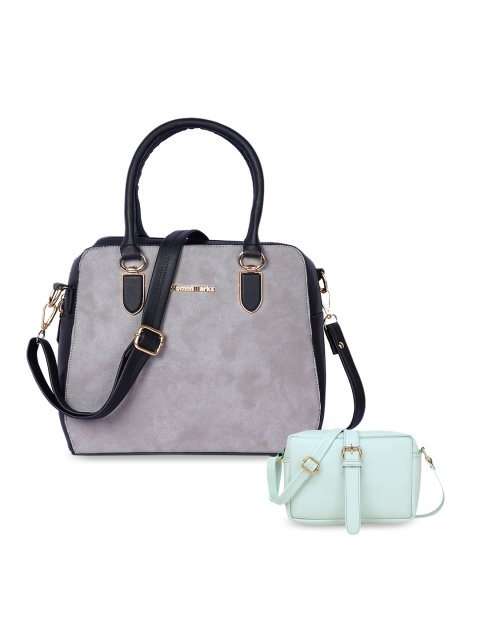 

WOMEN MARKS Grey Solid Handheld Bag
