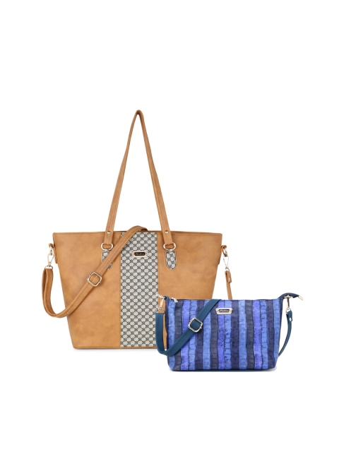 

WOMEN MARKS Beige Self Design Shoulder Bag