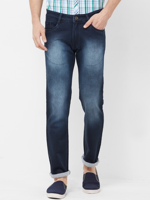 

Solemio Men Navy Blue Slim Fit Mid-Rise Clean Look Jeans