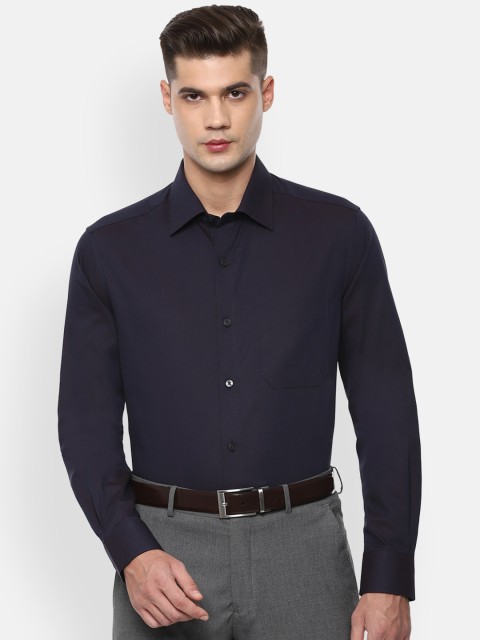 

Louis Philippe Men Navy Blue Regular Fit Self Design Casual Shirt