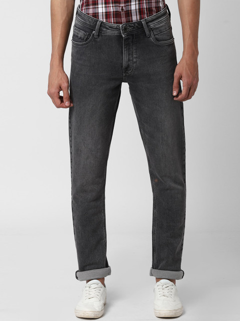 

Peter England Casuals Men Grey Slim Fit Mid-Rise Clean Look Jeans