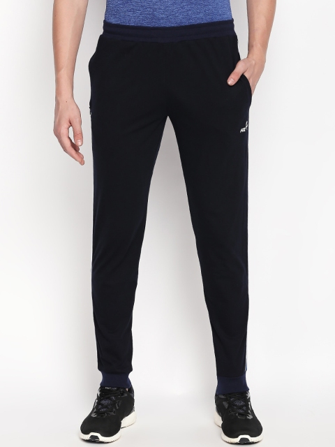 

FiTZ Men Navy Blue Solid Slim-Fit Bio-Wash Joggers