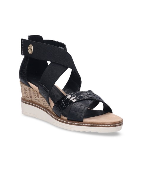 

Bugatti Women Black Solid Wedges