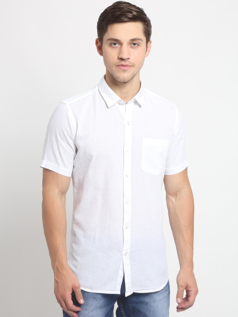 

Global Republic Men White Regular Fit Solid Casual Shirt