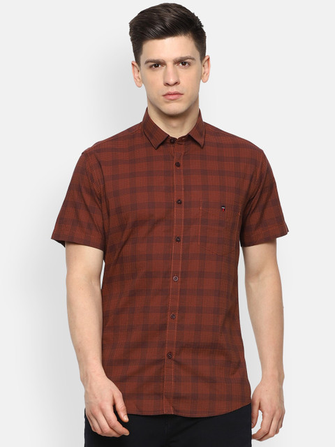 

Louis Philippe Sport Men Brown Checked Casual Shirt