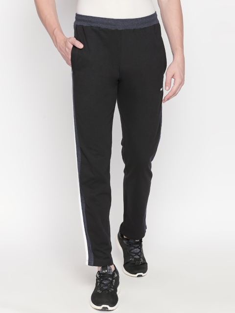 

FiTZ Men Black Solid Slim-Fit Track Pants