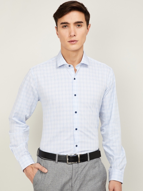 

CODE by Lifestyle Men Blue Slim Fit Checked Formal Shirt