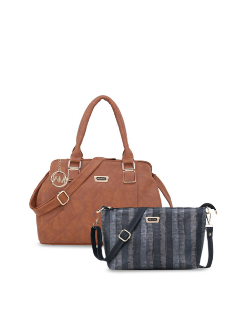 

WOMEN MARKS Tan Solid Handheld Bag