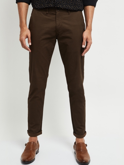 

max Men Brown Skinny Fit Solid Chinos
