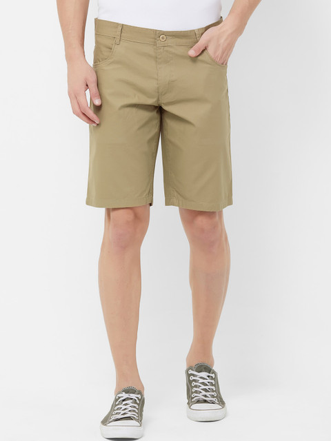

FiTZ Men Khaki Solid Chino Shorts
