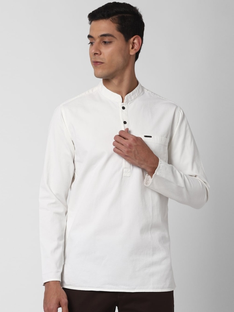 

Peter England Men White Mandarin Collar Kurta