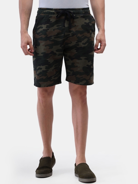 

Masculino Latino Men Green Camouflage Regular Fit Regular Shorts