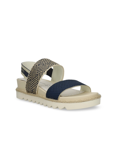 

Bugatti Women Blue Woven Design Flatforms