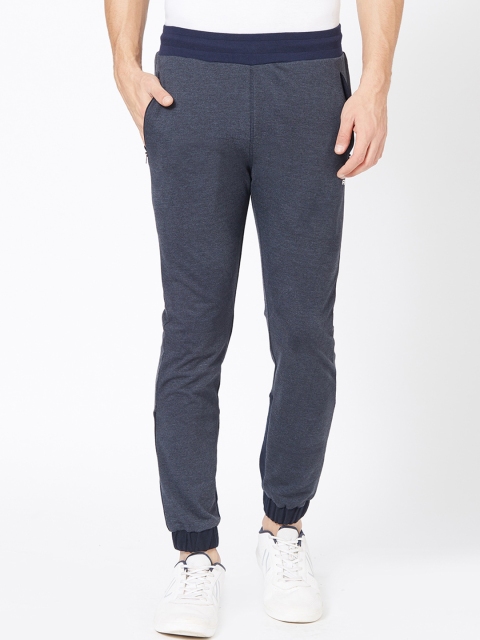 

FiTZ Men Navy Blue Solid Bio-Wash Slim-Fit Joggers