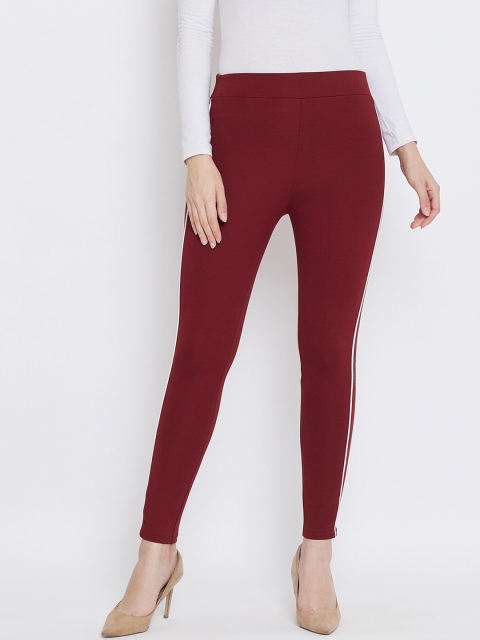 

Clora Creation Women Maroon Solid Treggings