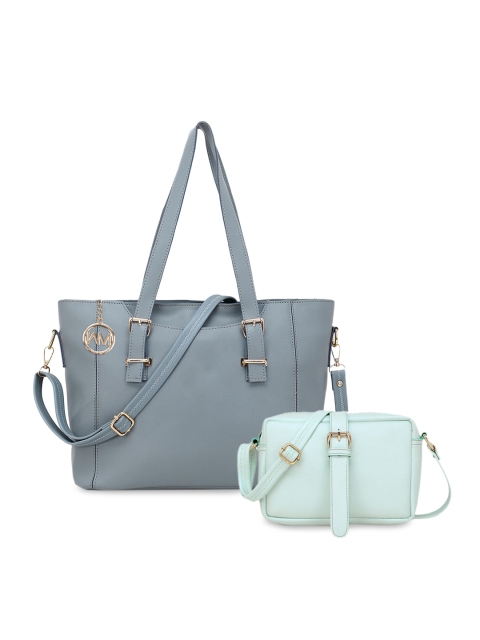

WOMEN MARKS Grey Solid Handheld Bag with Sling Bag