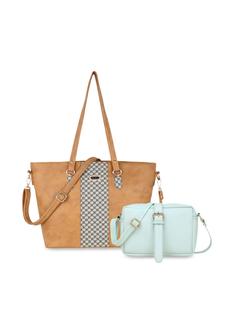 

WOMEN MARKS Combo of 2 Handbags, Beige