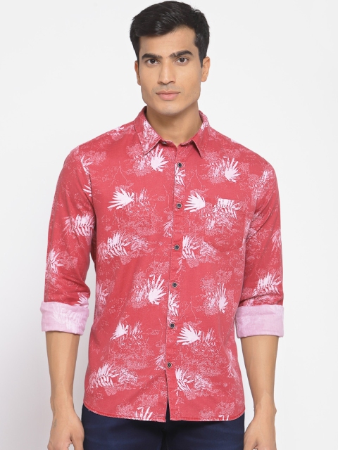 

Pepe Jeans Men Red Regular Fit Printed Cotton Casual Shirt